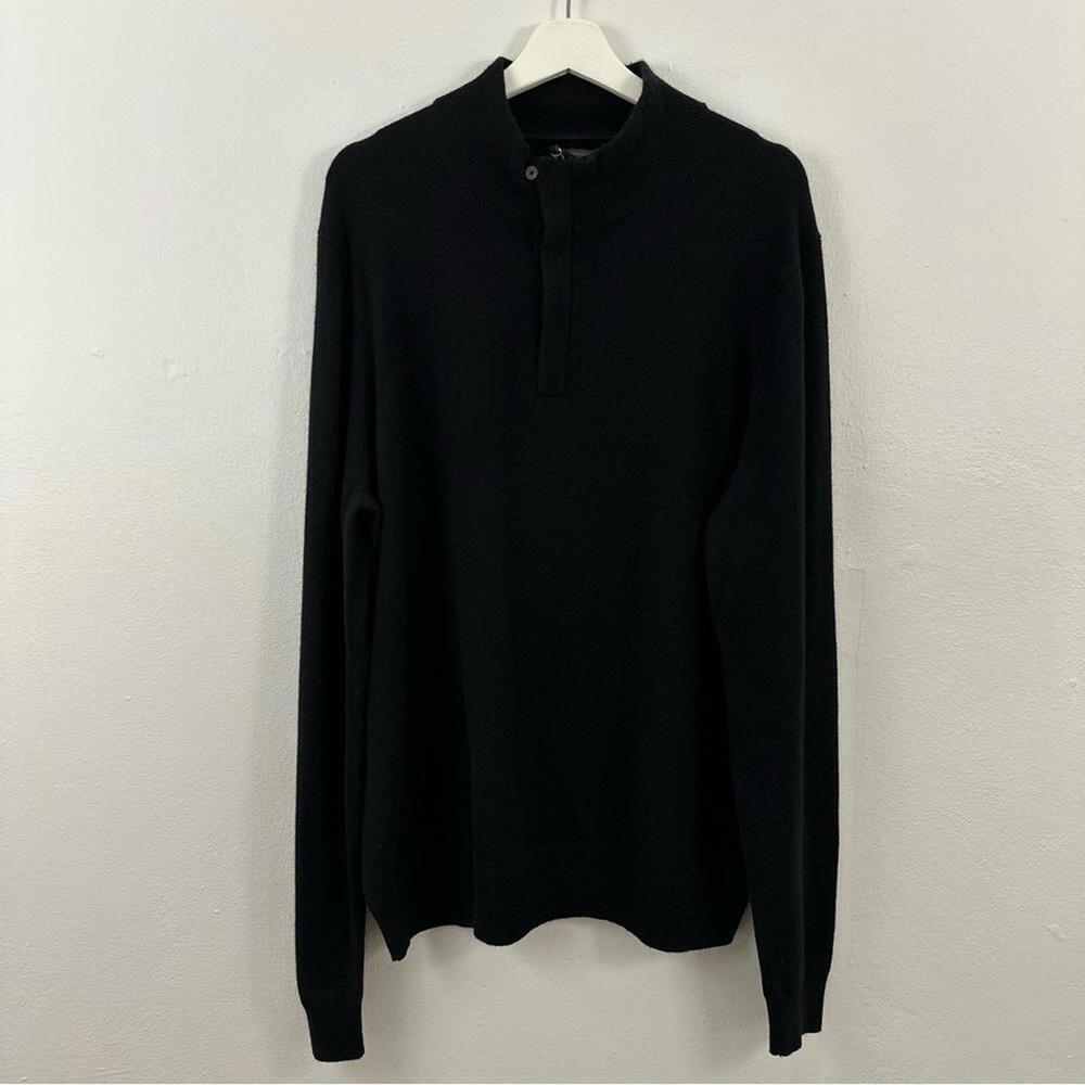 Monte Russo Men’s 100% Italian Cashmere Black Sweater Size XL